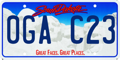 SD license plate 0GAC23