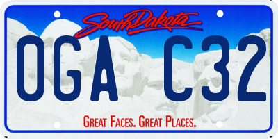 SD license plate 0GAC32