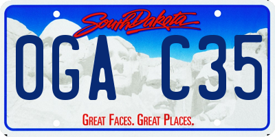 SD license plate 0GAC35