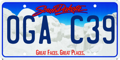 SD license plate 0GAC39