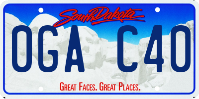 SD license plate 0GAC40
