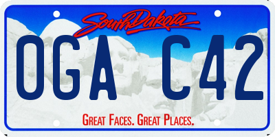 SD license plate 0GAC42