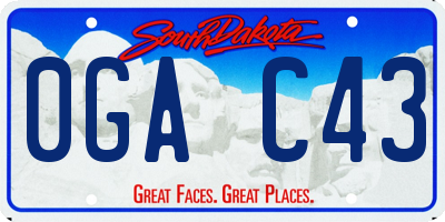 SD license plate 0GAC43