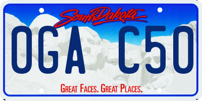 SD license plate 0GAC50