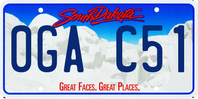 SD license plate 0GAC51