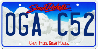 SD license plate 0GAC52