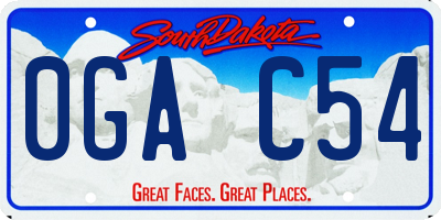 SD license plate 0GAC54