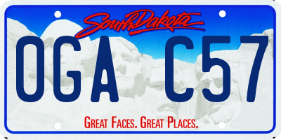 SD license plate 0GAC57