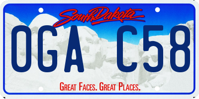 SD license plate 0GAC58