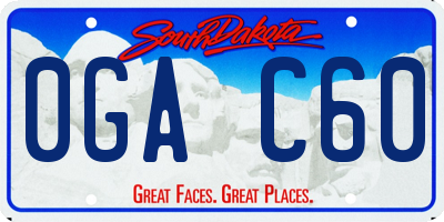 SD license plate 0GAC60