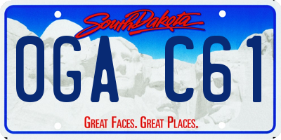 SD license plate 0GAC61