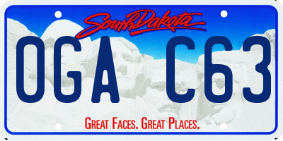 SD license plate 0GAC63