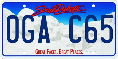 SD license plate 0GAC65