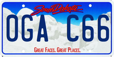 SD license plate 0GAC66