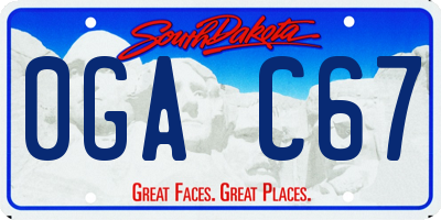 SD license plate 0GAC67