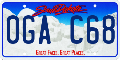 SD license plate 0GAC68