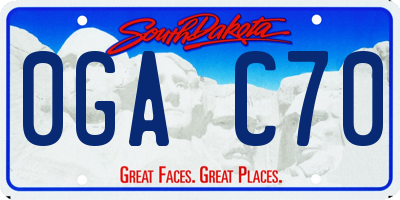 SD license plate 0GAC70