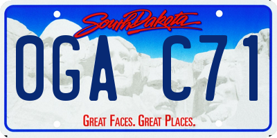 SD license plate 0GAC71
