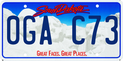 SD license plate 0GAC73