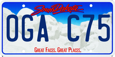 SD license plate 0GAC75