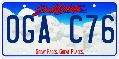 SD license plate 0GAC76