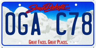 SD license plate 0GAC78