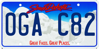 SD license plate 0GAC82