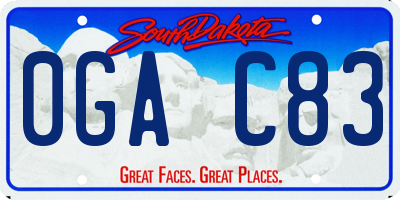 SD license plate 0GAC83