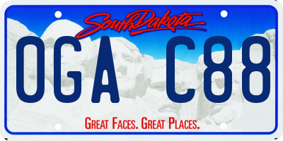 SD license plate 0GAC88