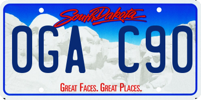 SD license plate 0GAC90