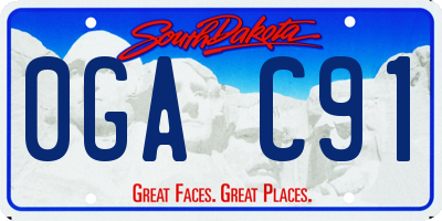 SD license plate 0GAC91