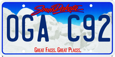 SD license plate 0GAC92