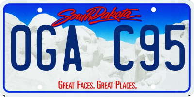 SD license plate 0GAC95