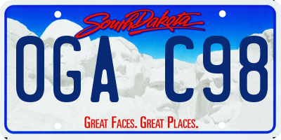 SD license plate 0GAC98