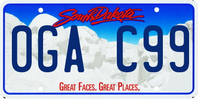 SD license plate 0GAC99