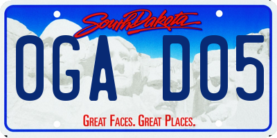 SD license plate 0GAD05