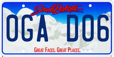 SD license plate 0GAD06