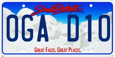 SD license plate 0GAD10