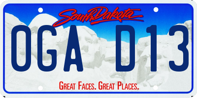 SD license plate 0GAD13