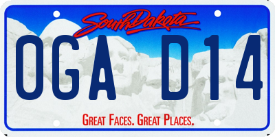 SD license plate 0GAD14