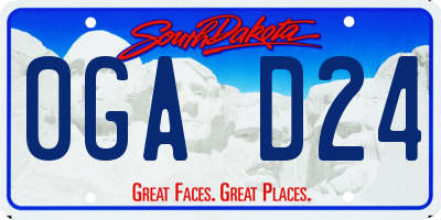 SD license plate 0GAD24