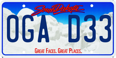 SD license plate 0GAD33