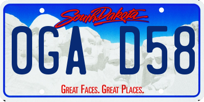 SD license plate 0GAD58