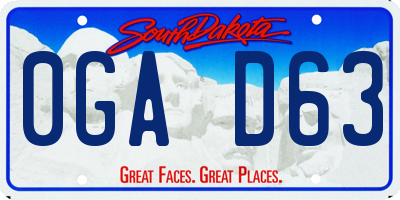 SD license plate 0GAD63