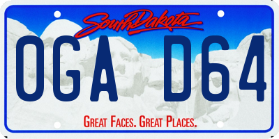 SD license plate 0GAD64