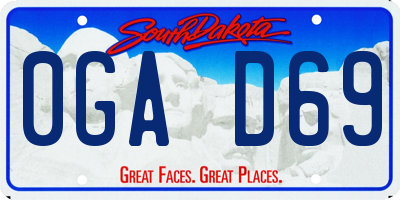 SD license plate 0GAD69