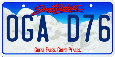 SD license plate 0GAD76