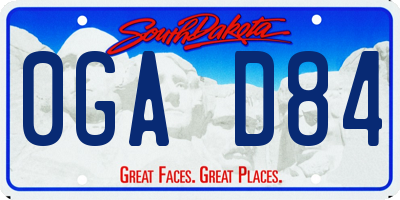 SD license plate 0GAD84