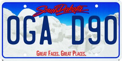 SD license plate 0GAD90