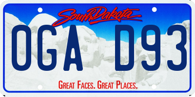 SD license plate 0GAD93